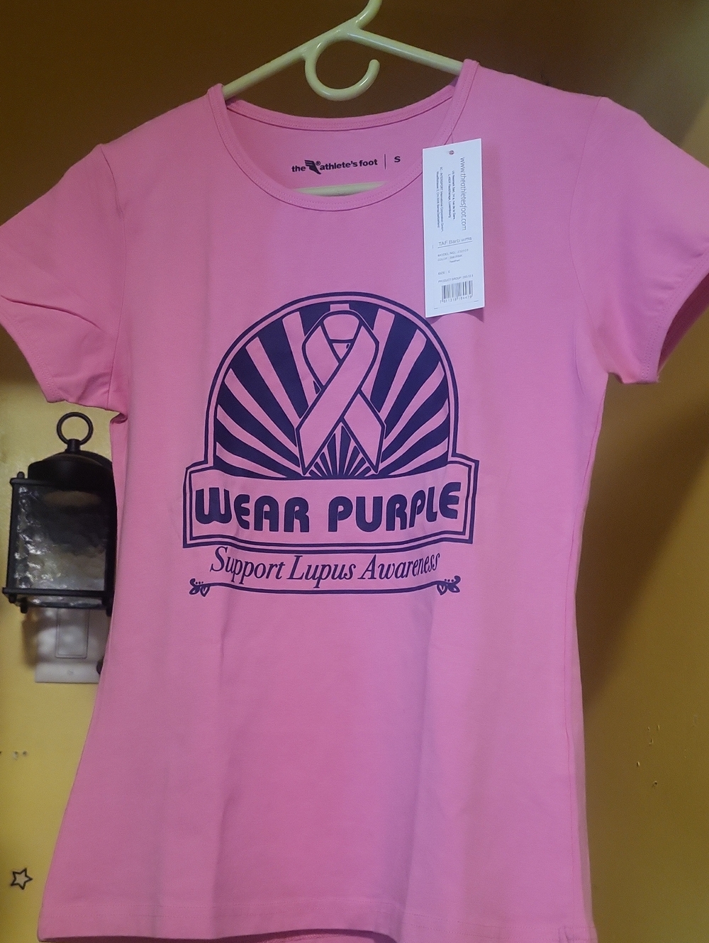Pink "Wear Purple" Womens Short Sleeve Tee